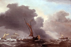 風下の船 作： Willem van de Velde the Younger